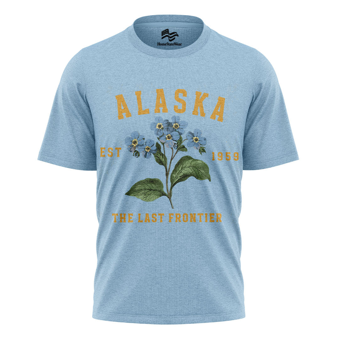 Alaska Forget-Me-Not T-Shirt, Vintage Floral State Tee