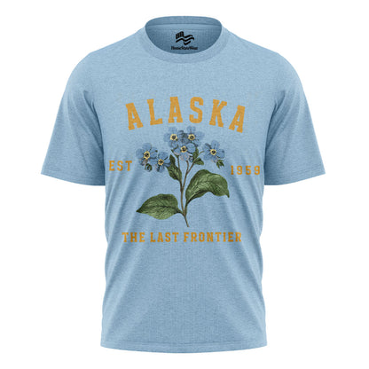 Alaska Forget-Me-Not T-Shirt, Vintage Floral State Tee