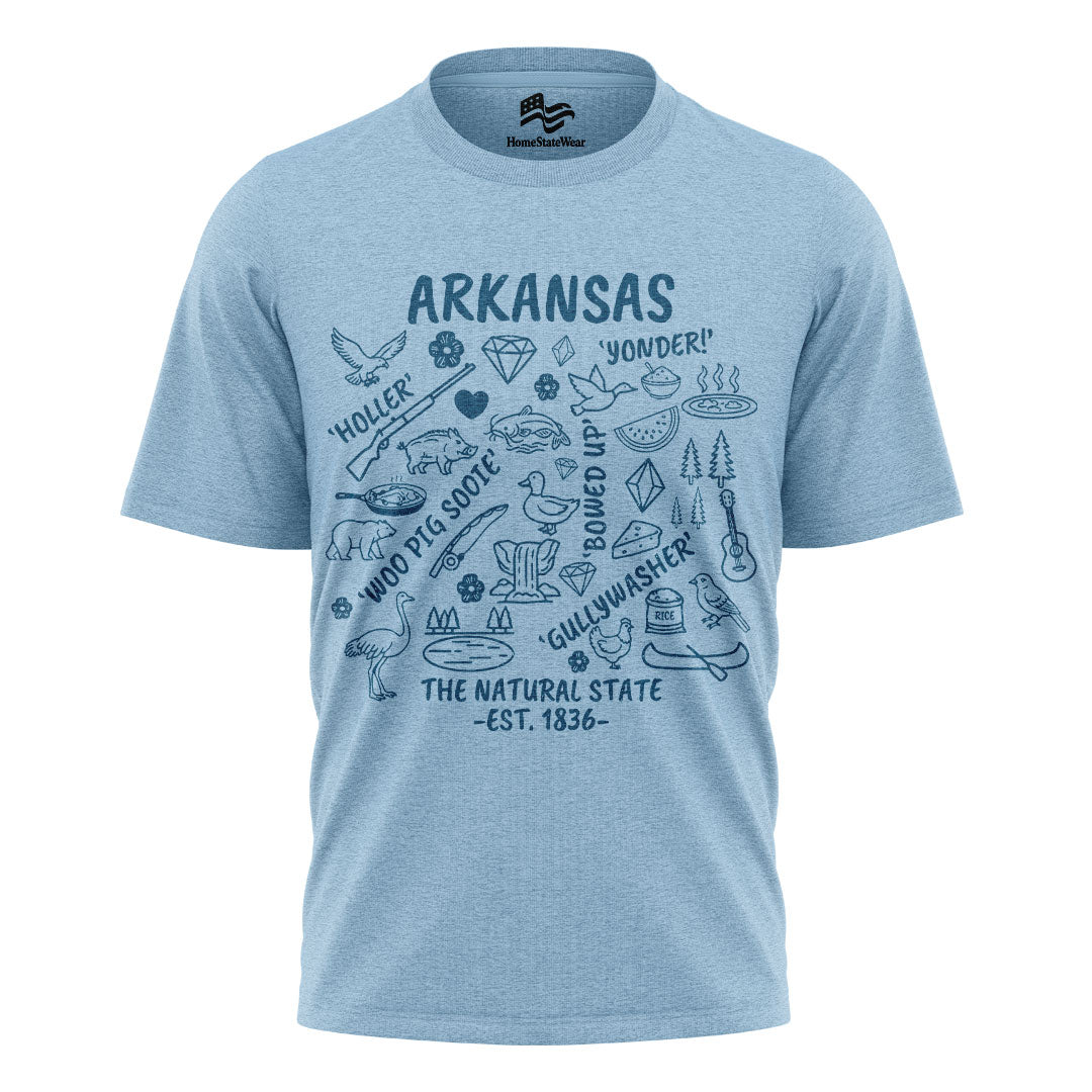 Arkansas Natural State Tee | Ozark Mountain Graphic Shirt