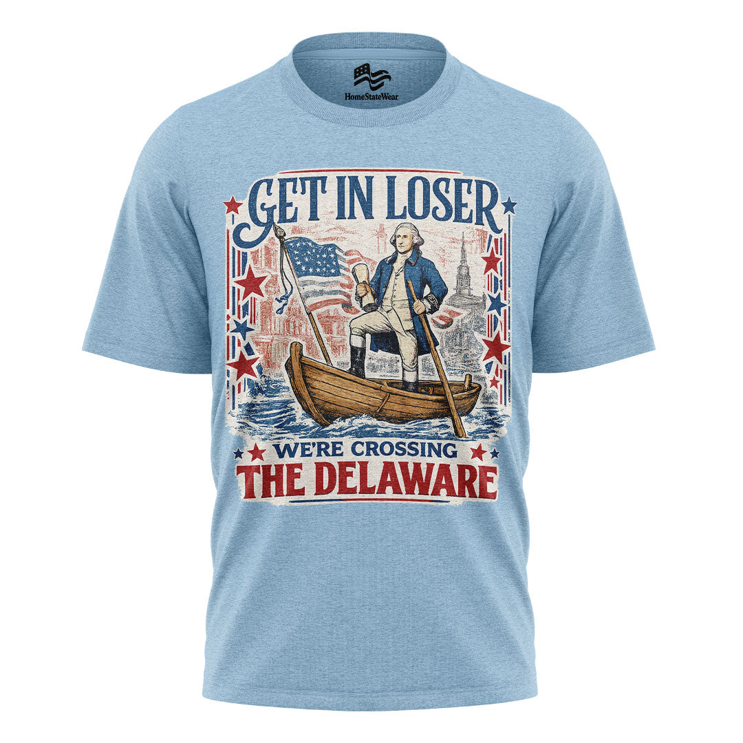 Funny Crossing the Delaware Comfort Colors Tee | Patriotic History Shirt