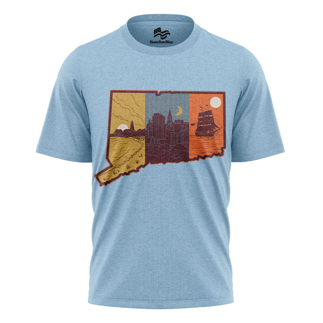 Layers of Connecticut Tee | Vintage State Graphic Shirt