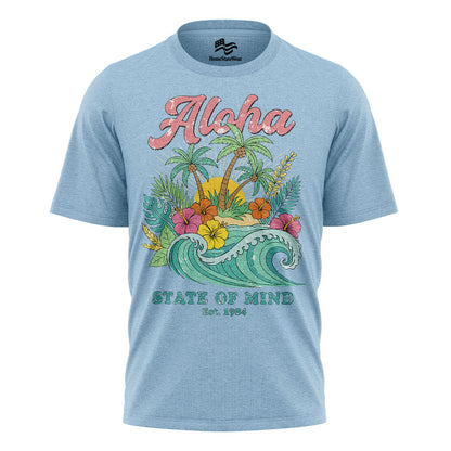 Hawaii Aloha State of Mind Retro Tropical Beach Shirt