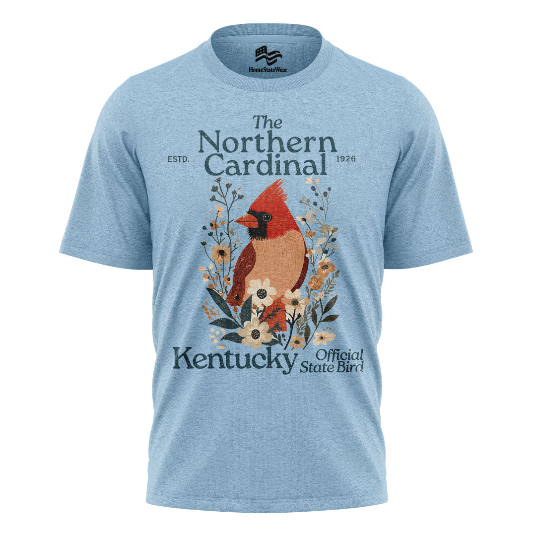 Kentucky Northern Cardinal Tee | Vintage Floral Bird Shirt
