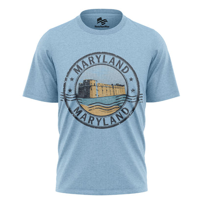 Maryland Coastal T-Shirt | Lighthouse Crab Flower Tee
