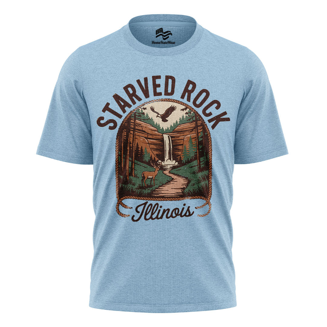 Starved Rock Illinois Tee | Waterfall Canyon Nature Shirt