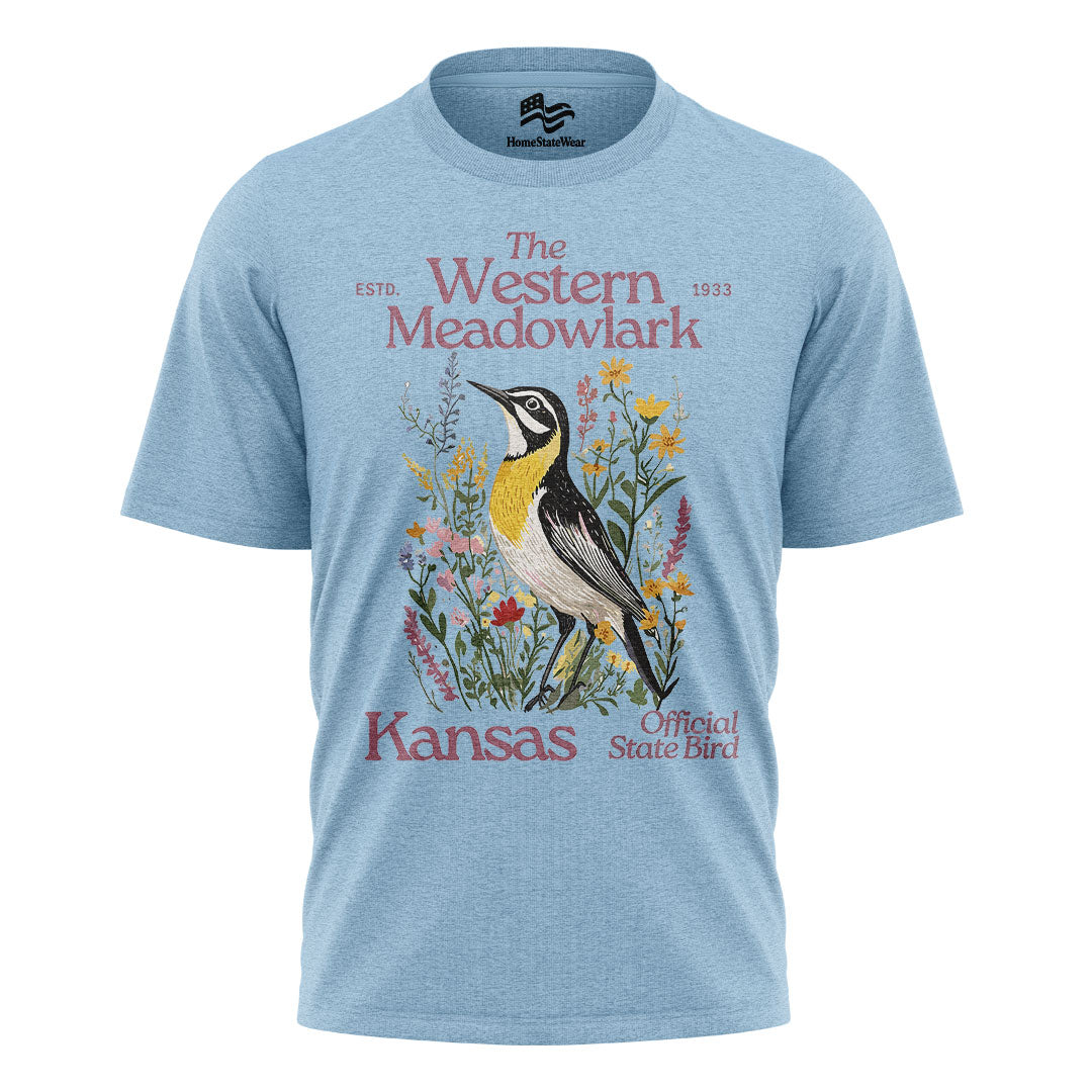 Kansas Western Meadowlark Tee | State Bird Nature Shirt