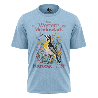 Kansas Western Meadowlark Tee | State Bird Nature Shirt