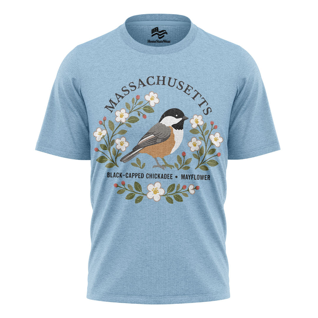 Massachusetts Chickadee T-Shirt | Mayflower Nature Gift Tee