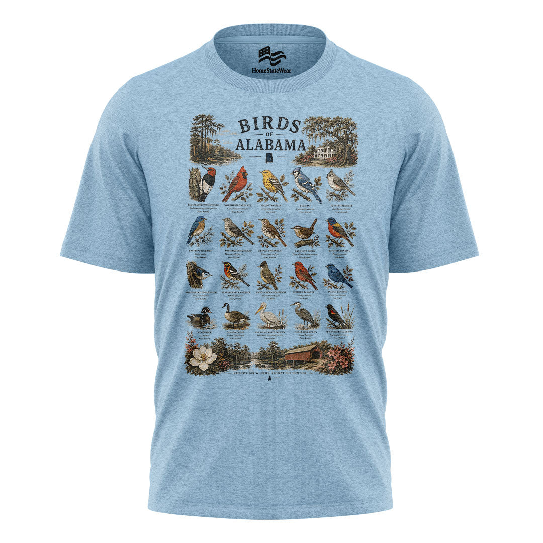 Alabama Birds T-Shirt, Bird Watching Nature Lover Tee