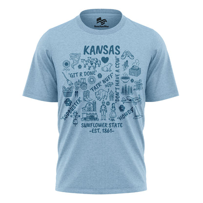 Kansas Sunflower State Tee | Midwest Farm Life Shirt