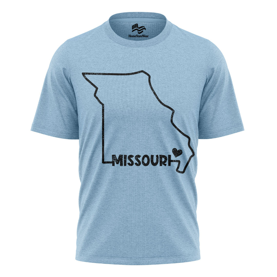 Missouri State Map T-Shirt, Hometown Pride USA Travel Tee