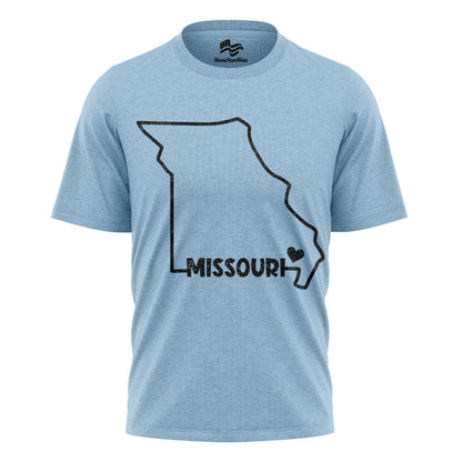 Missouri State Map T-Shirt, Hometown Pride USA Travel Tee