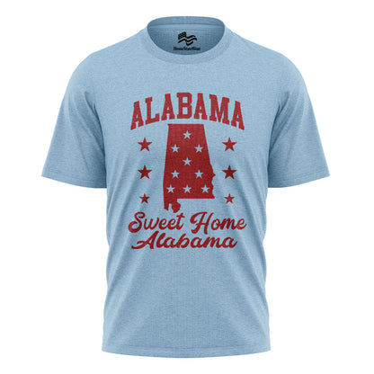 Alabama State Map Stars T-Shirt | Sweet Home Alabama