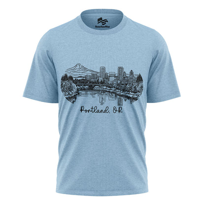 Portland Oregon Skyline T-Shirt, Vintage Travel Souvenir Tee