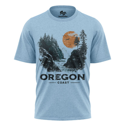 Vintage Oregon Coast T-Shirt, Retro Sunset Pacific Northwest Tee