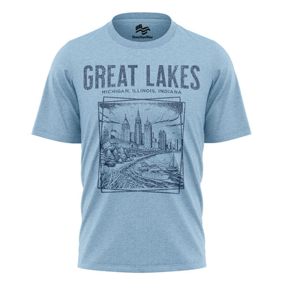 Great Lakes T-Shirt | Retro Lake Michigan Travel Tee
