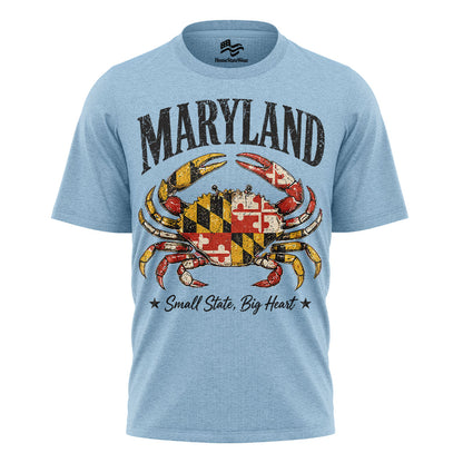 Maryland Crab Flag T-Shirt | Small State Big Heart Tee