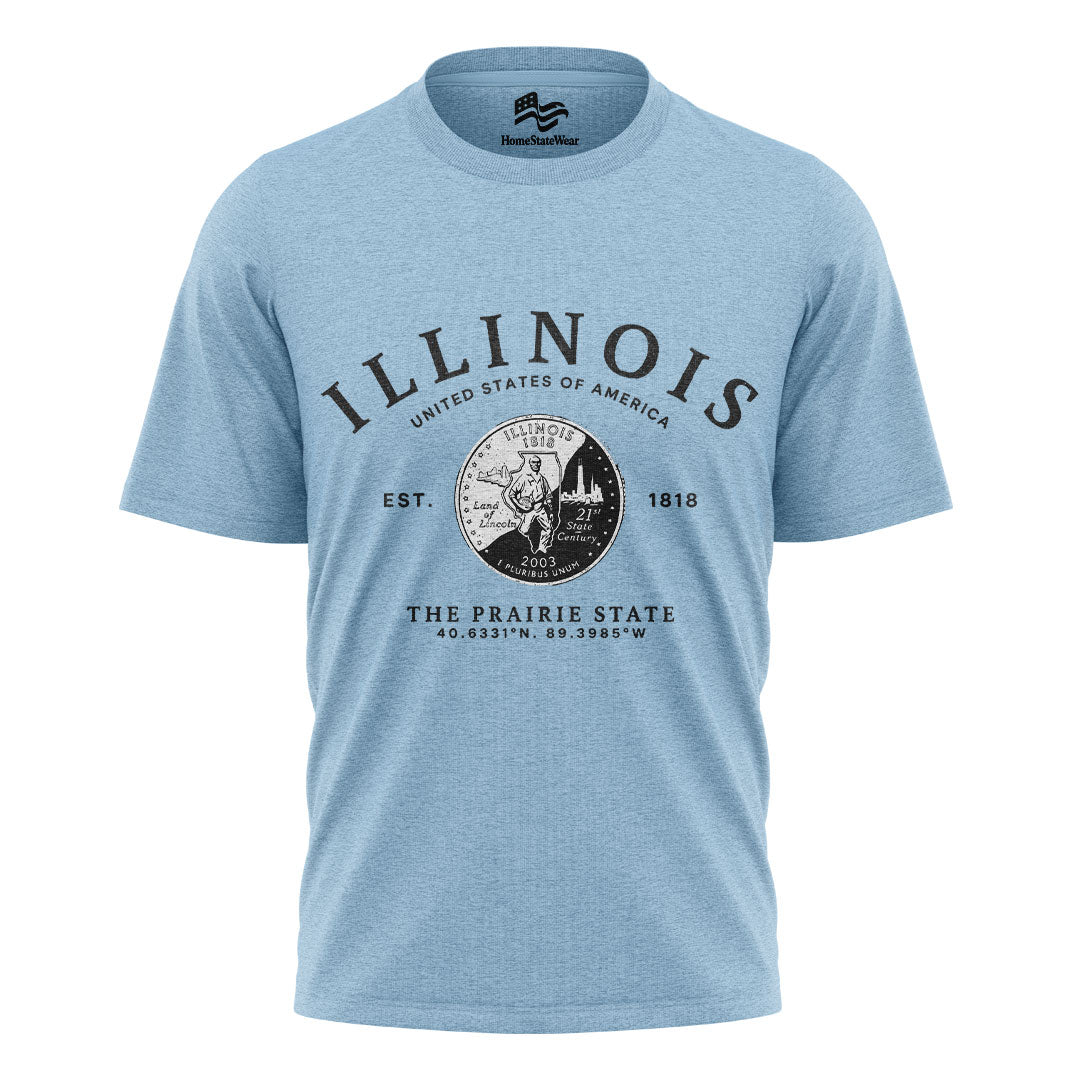 Illinois Quarter T-Shirt | Land of Lincoln Souvenir Tee