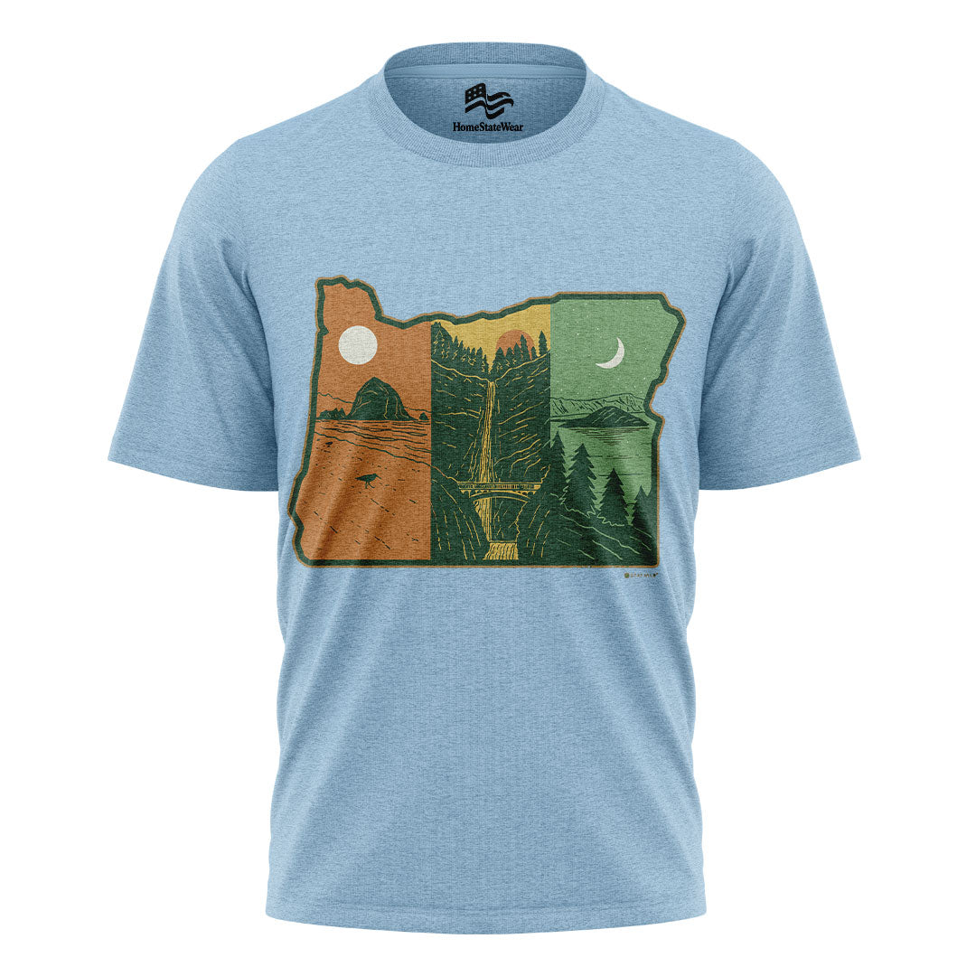 Layers of Oregon T-Shirt, Vintage Nature State Pride Tee