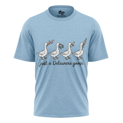 Delaware Goose Comfort Colors Tee | Whimsical Bird Graphic Shirt