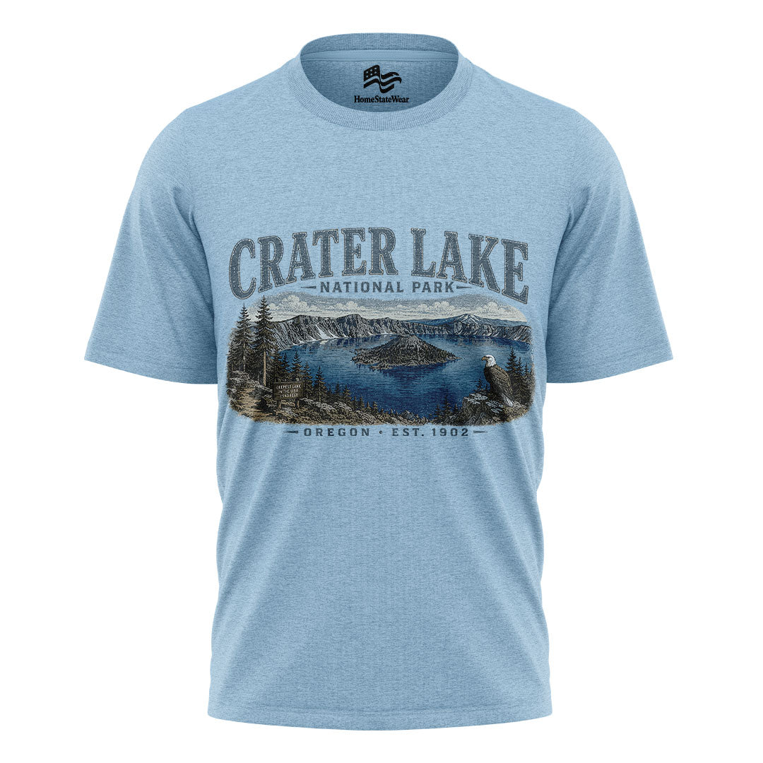 Crater Lake National Park T-Shirt, Vintage Oregon Lake Mountain Tee