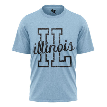 Illinois Comfort Colors Tee | Retro Varsity Pride Shirt