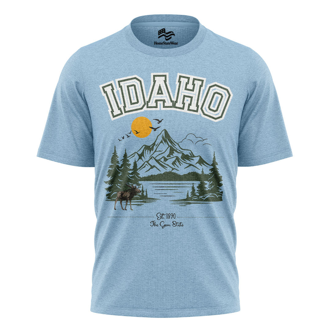 Idaho Camping T-Shirt | Gem State Hiking Travel Tee