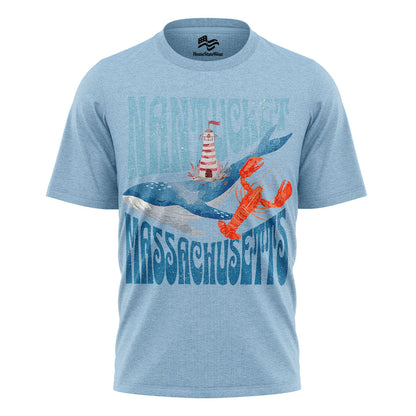 Nantucket Massachusetts T-Shirt | Coastal Lighthouse Tee