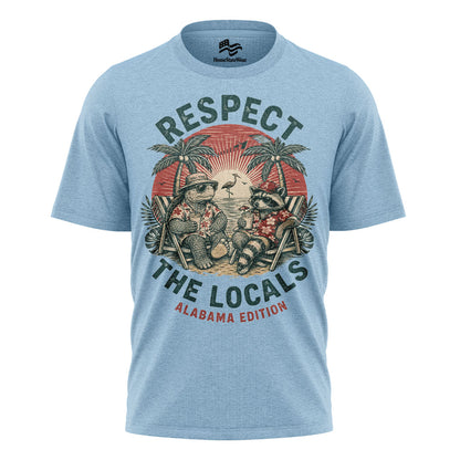 Respect the Locals Alabama T-Shirt, Vintage Beach Graphic Tee