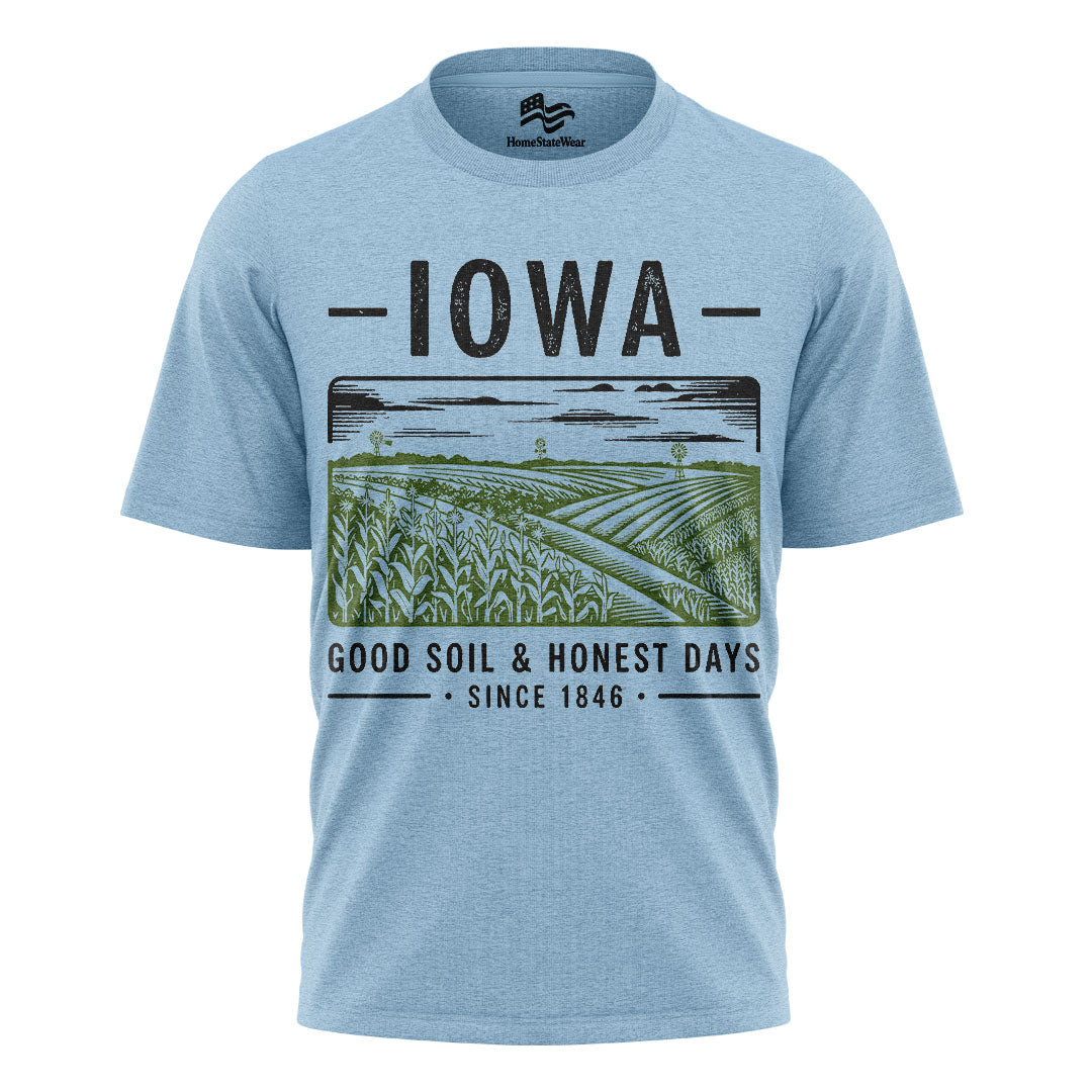 Iowa Farm Field T-Shirt | Rural Midwest Agriculture Tee