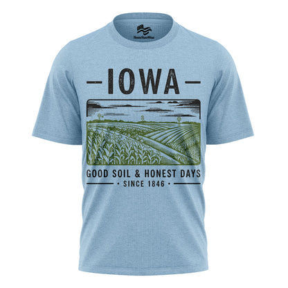 Iowa Farm Field T-Shirt | Rural Midwest Agriculture Tee