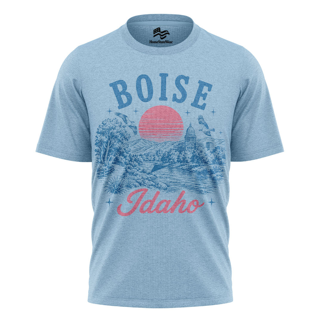 Boise Idaho Comfort Colors Tee | Retro City Travel Shirt