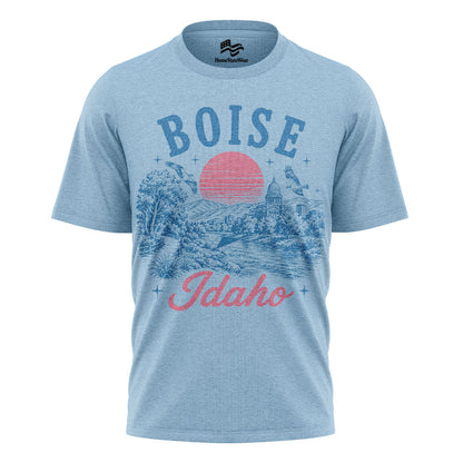 Boise Idaho Comfort Colors Tee | Retro City Travel Shirt