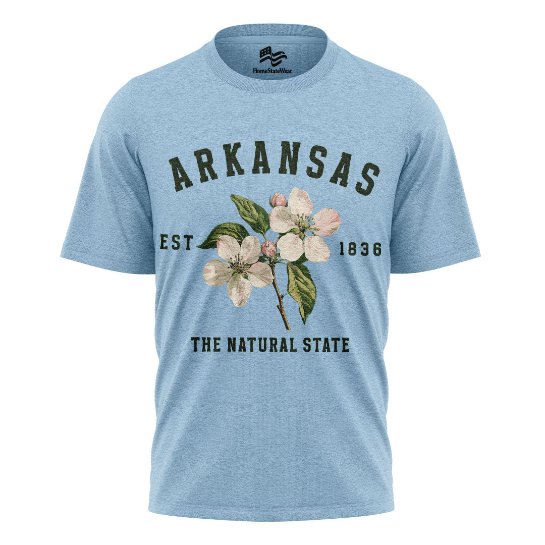 Arkansas Apple Blossom Flower Tee | Vintage State Floral Shirt