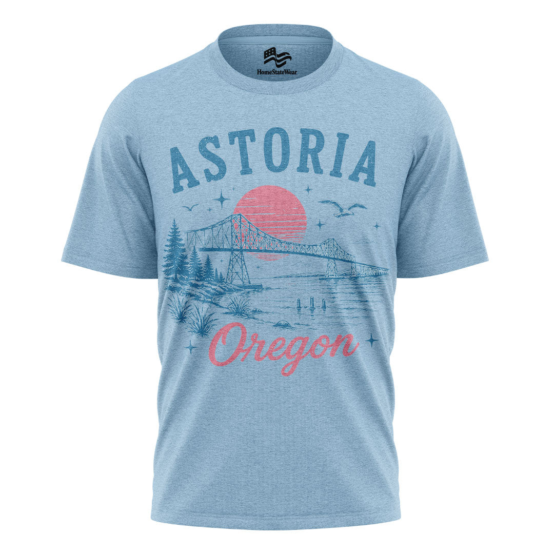 Astoria Oregon Coast Comfort Colors® T-Shirt, Retro Beach Travel Tee