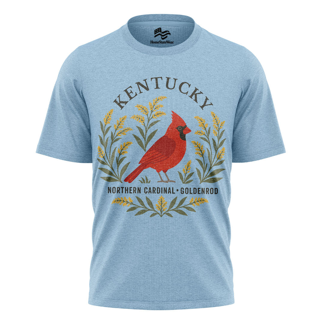 Kentucky Cardinal & Goldenrod Tee | Bird Lover Nature Shirt