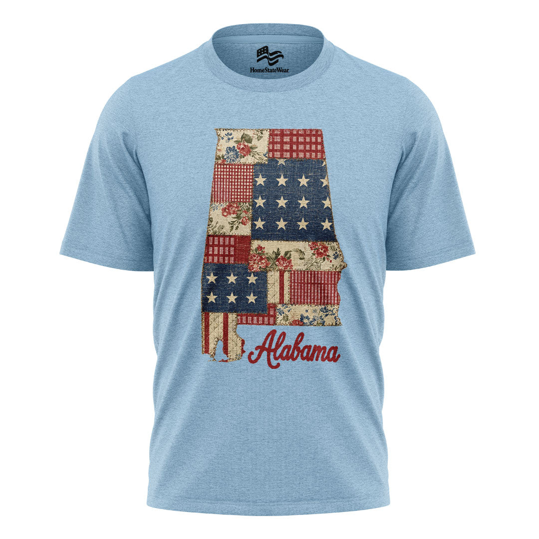 Patriotic Alabama Patchwork T-Shirt