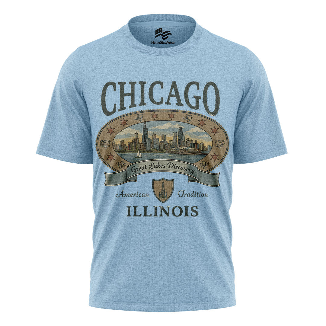 Retro Chicago T-Shirt | 90s Illinois Travel Tee