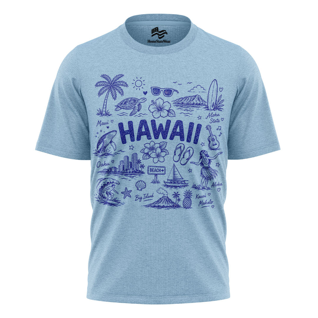 Hawaii Aloha State Comfort Colors Oahu Vacation Souvenir Shirt