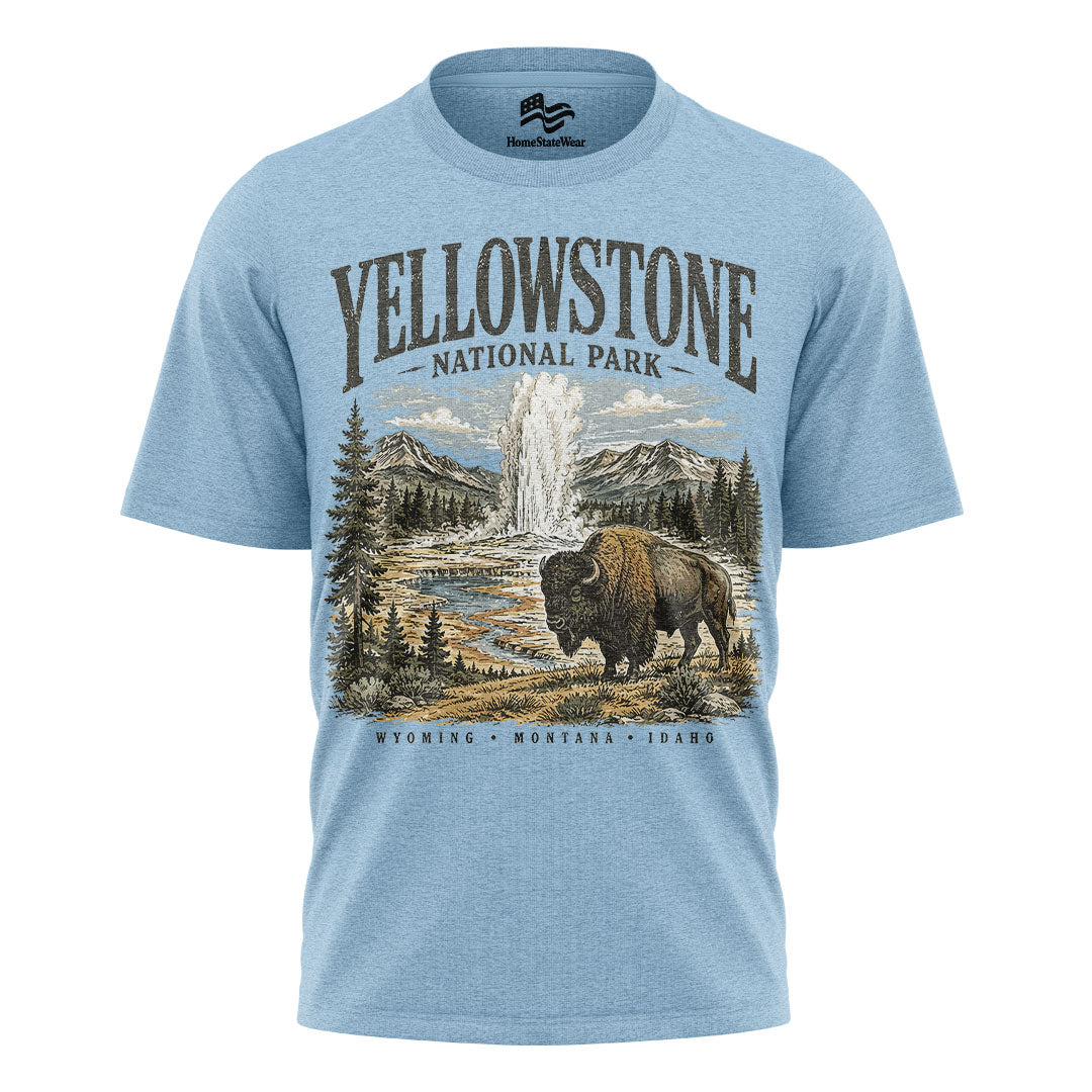 Yellowstone Bison Comfort Colors Retro National Park Shirt