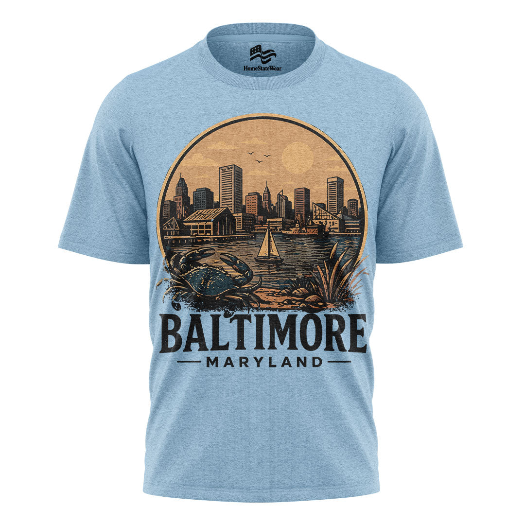 Baltimore Comfort Colors 1717 Tee | Inner Harbor Crab Shirt