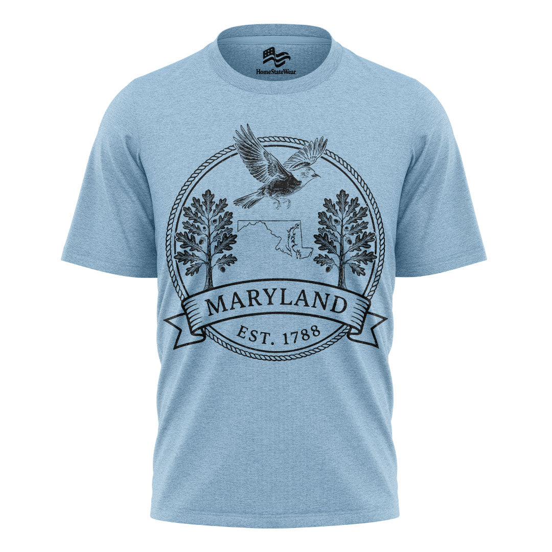 Maryland Est 1788 T-Shirt | Oriole White Oak Souvenir Tee