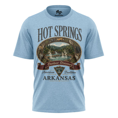 Hot Springs Arkansas Comfort Colors Tee | Vintage Outdoor Discovery Shirt