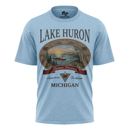Lake Huron Michigan Comfort Colors Tee | Great Lakes Camping Shirt