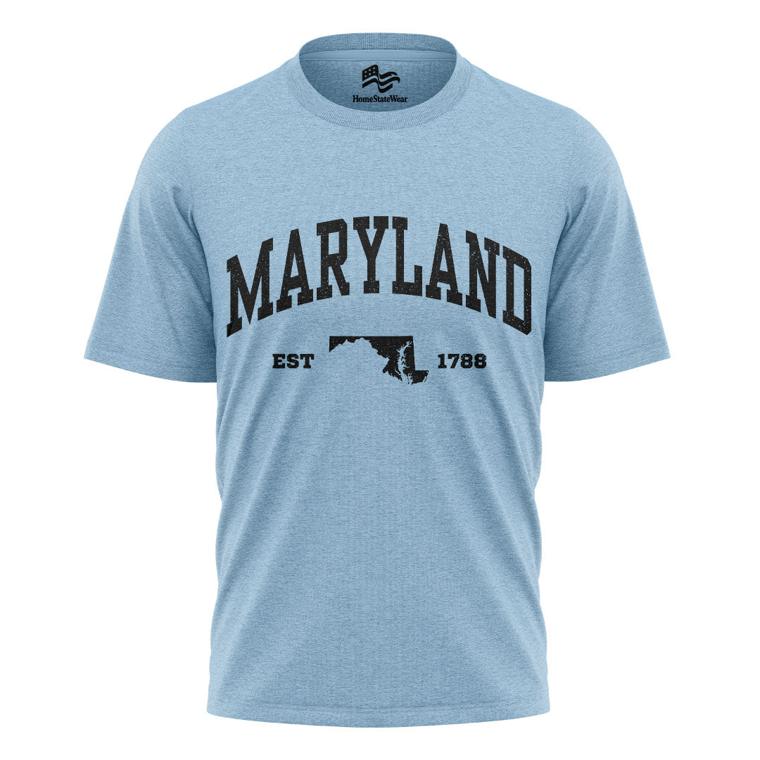 Maryland Map Comfort Colors Tee | Travel Souvenir Gift Shirt