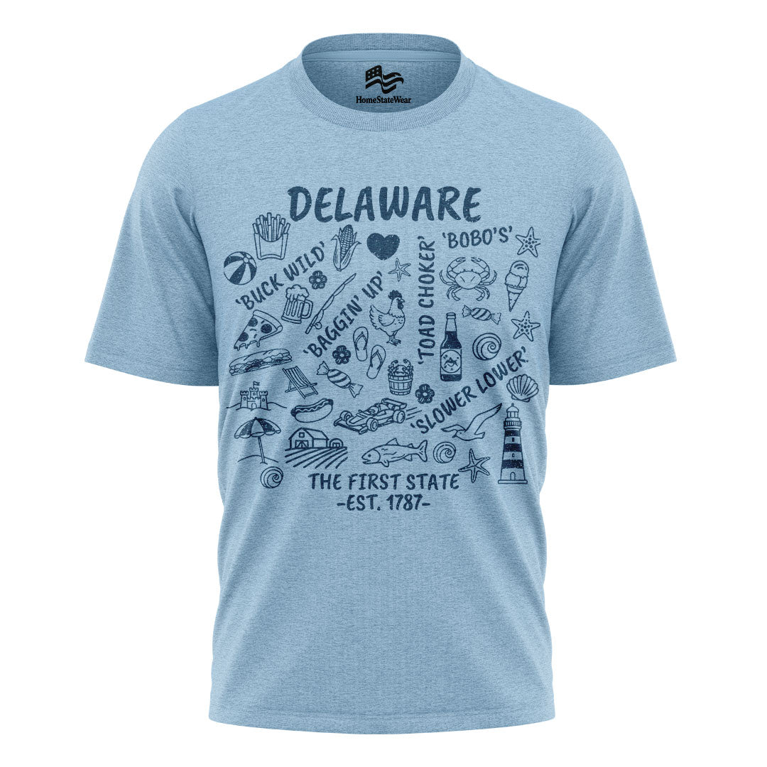 Delaware First State Graphic Tee | Coastal Travel Shirt