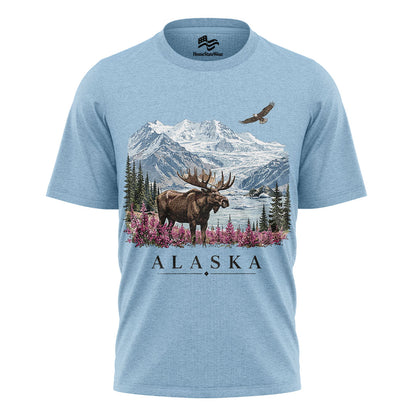 Alaska Moose T-Shirt, Vintage Mountain Wilderness Tee