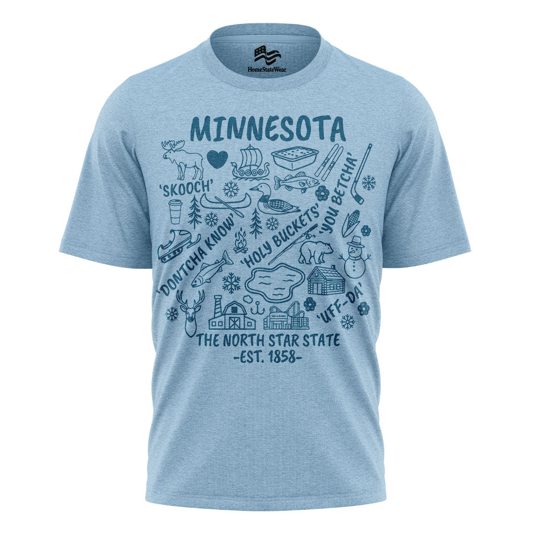 Minnesota North Star T-Shirt, Midwest Lake Life Graphic Tee