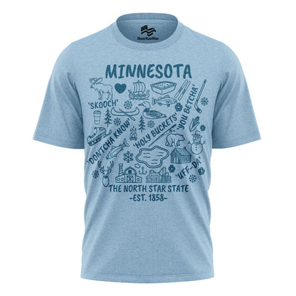 Minnesota North Star T-Shirt, Midwest Lake Life Graphic Tee