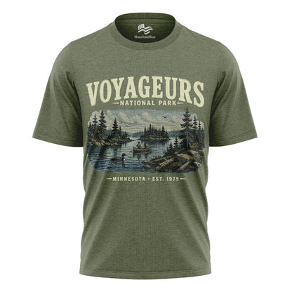 Voyageurs National Park T-Shirt, Vintage Minnesota Canoe Camping Tee